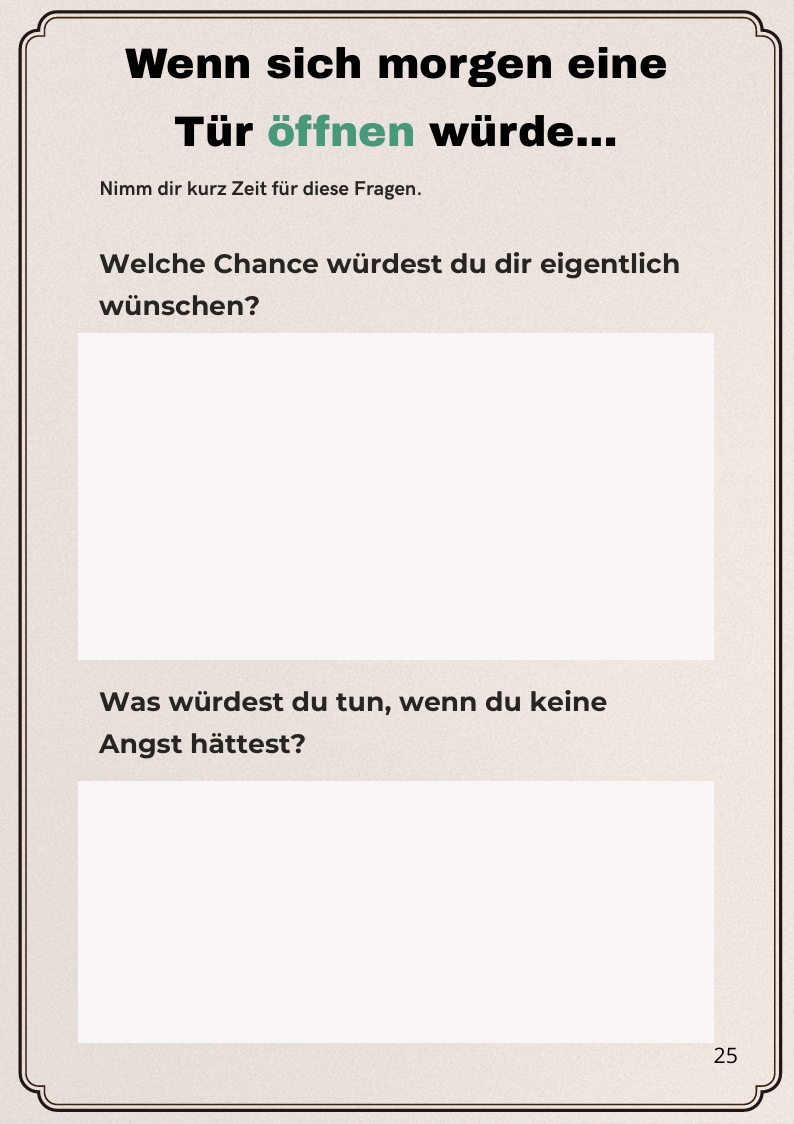 Starte trotzdem Workbook S 25