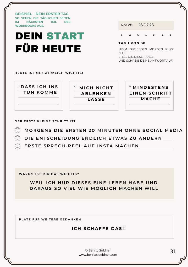 Starte trotzdem Workbook S 31